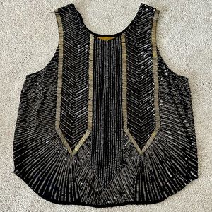 Nicole Miller Sequin Art Deco Tank - Small